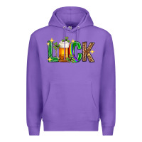 Purple St. Patrick's Day luck beer Premium Hoodie - Neo Western