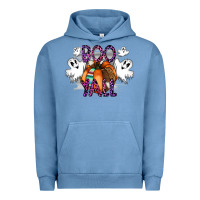 Pigment Pebble Blue Boo yall Urban Hoodie - CowhideDigitalArt