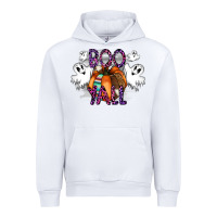 White Boo yall Urban Hoodie - CowhideDigitalArt
