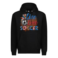 Black live love soccer Premium Hoodie - HRA Design Shop