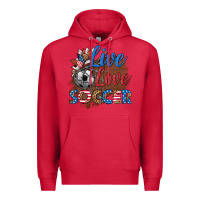 Cardinal live love soccer Premium Hoodie - HRA Design Shop