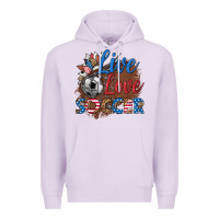 Lilac live love soccer Premium Hoodie - HRA Design Shop