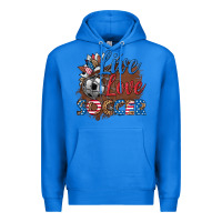 True Royal live love soccer Premium Hoodie - HRA Design Shop
