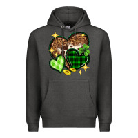 Charcoal Heather St. Patrick's Day hearts Premium Hoodie - Neo Western