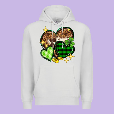 St. Patrick's Day Hearts Premium Hoodie Designed By Neo Western