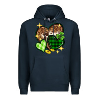 Navy St. Patrick's Day hearts Premium Hoodie - Neo Western