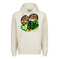 Oatmeal Heather St. Patrick's Day hearts Premium Hoodie - Neo Western