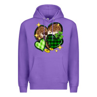 Purple St. Patrick's Day hearts Premium Hoodie - Neo Western