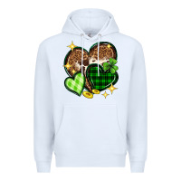 White St. Patrick's Day hearts Premium Hoodie - Neo Western