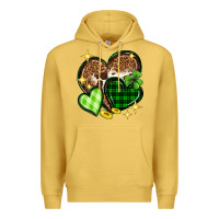 Antique Gold St. Patrick's Day hearts Premium Hoodie - Neo Western