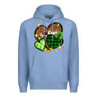 Colony Blue St. Patrick's Day hearts Premium Hoodie - Neo Western