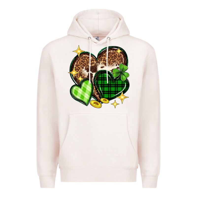 St. Patrick's Day Hearts Premium Hoodie by Neo Western | Teevron