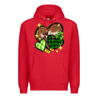 Red St. Patrick's Day hearts Premium Hoodie - Neo Western