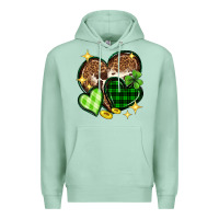 Seafoam St. Patrick's Day hearts Premium Hoodie - Neo Western