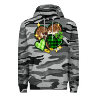 Slate Camo St. Patrick's Day hearts Premium Hoodie - Neo Western
