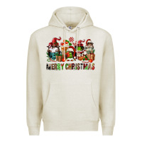Oatmeal Heather merry christmas coffee afro gnomies Premium Hoodie - FaDigitalArtStudio