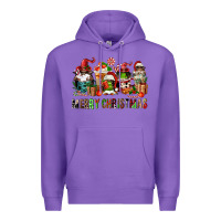 Purple merry christmas coffee afro gnomies Premium Hoodie - FaDigitalArtStudio