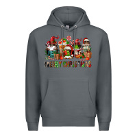 Rock merry christmas coffee afro gnomies Premium Hoodie - FaDigitalArtStudio