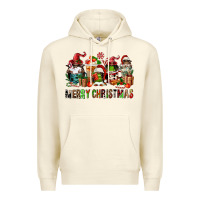 Sandshell merry christmas coffee afro gnomies Premium Hoodie - FaDigitalArtStudio