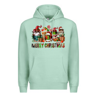 Seafoam merry christmas coffee afro gnomies Premium Hoodie - FaDigitalArtStudio