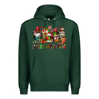 Sports Green merry christmas coffee afro gnomies Premium Hoodie - FaDigitalArtStudio