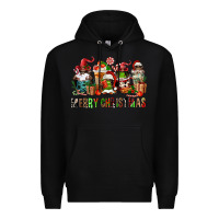 Black merry christmas coffee afro gnomies Premium Hoodie - FaDigitalArtStudio