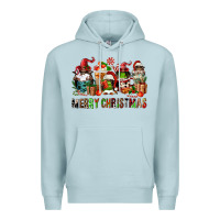 Blue Mist merry christmas coffee afro gnomies Premium Hoodie - FaDigitalArtStudio