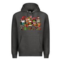 Charcoal Heather merry christmas coffee afro gnomies Premium Hoodie - FaDigitalArtStudio