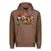 Chestnut merry christmas coffee afro gnomies Premium Hoodie - FaDigitalArtStudio