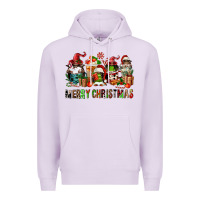 Lilac merry christmas coffee afro gnomies Premium Hoodie - FaDigitalArtStudio