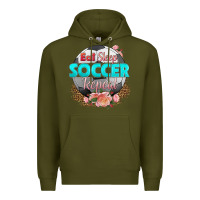 Army Green eat sleep soccer repeat Premium Hoodie - HRA Design Shop