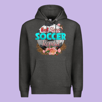 Eat Sleep Soccer Repeat Premium Hoodie Designed By Hra Design Shop