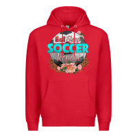 Red eat sleep soccer repeat Premium Hoodie - HRA Design Shop
