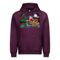 Mauve Wine heaux heaux heaux christmas louisiana swamp Urban Hoodie - FaDigitalArtStudio