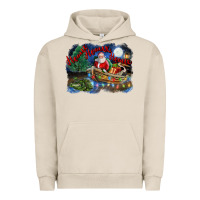 Pigment French Oak heaux heaux heaux christmas louisiana swamp Urban Hoodie - FaDigitalArtStudio