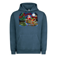 Pigment Midnight Navy heaux heaux heaux christmas louisiana swamp Urban Hoodie - FaDigitalArtStudio
