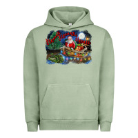 Pigment Oil Green heaux heaux heaux christmas louisiana swamp Urban Hoodie - FaDigitalArtStudio