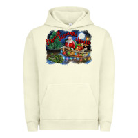 Pigment Pistachio heaux heaux heaux christmas louisiana swamp Urban Hoodie - FaDigitalArtStudio