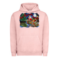 Pigment Salmon heaux heaux heaux christmas louisiana swamp Urban Hoodie - FaDigitalArtStudio