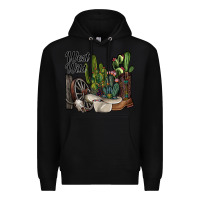 Black west wild Premium Hoodie - SublimationCraftShop