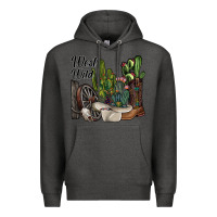 Charcoal Heather west wild Premium Hoodie - SublimationCraftShop
