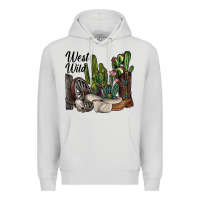 Dove Grey west wild Premium Hoodie - SublimationCraftShop