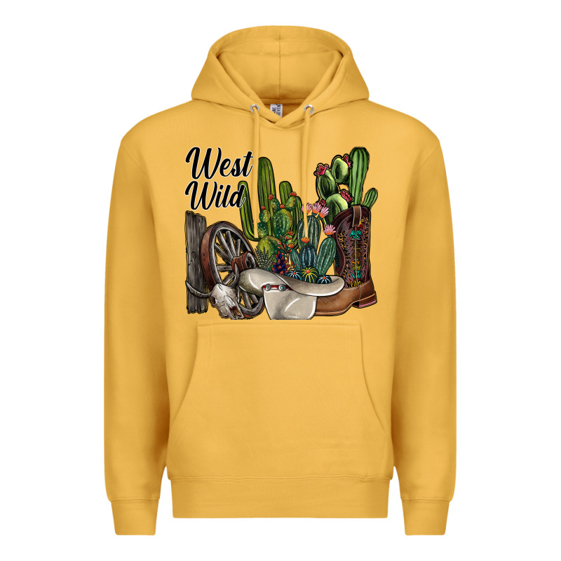 West Wild Premium Hoodie by SublimationCraftShop | Teevron