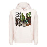 Pale Pink west wild Premium Hoodie - SublimationCraftShop