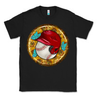 Black baseball with sunflower round earrings Classic Tee - BundleAndBundleShop