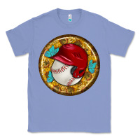Colony Blue baseball with sunflower round earrings Classic Tee - BundleAndBundleShop