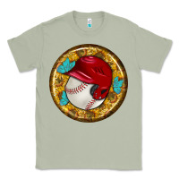Matcha baseball with sunflower round earrings Classic Tee - BundleAndBundleShop