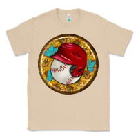 Mushroom baseball with sunflower round earrings Classic Tee - BundleAndBundleShop
