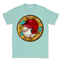 Seafoam baseball with sunflower round earrings Classic Tee - BundleAndBundleShop
