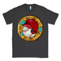 Smoke baseball with sunflower round earrings Classic Tee - BundleAndBundleShop